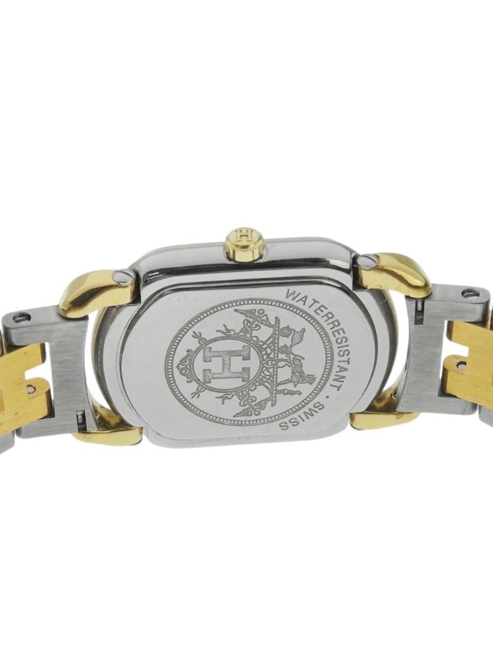 Hermes Rallye Vintage Stainless Steel Gold Plated Quartz Analog Display Dial - Picture 5 of 9